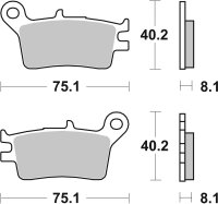 SBS Bremsbelag 629RSI (Satz pro Scheibe) Offroad Racing...