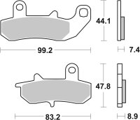 SBS Bremsbelag 635LF (Satz pro Scheibe) Street Ceramic