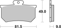 SBS Bremsbelag 661RQ (Satz pro Scheibe) Road Racing...