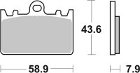 SBS Bremsbelag 666RST (Satz pro Scheibe) Road Racing Sinter