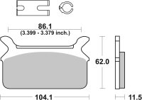 SBS Bremsbelag 668H.LS (Satz pro Scheibe) Street High Performance Sinter