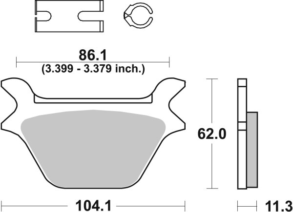 SBS Bremsbelag 669H.HF (Satz pro Scheibe) Street High Power Ceramic