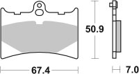 SBS Bremsbelag 601HF (Satz pro Scheibe) Street Ceramic