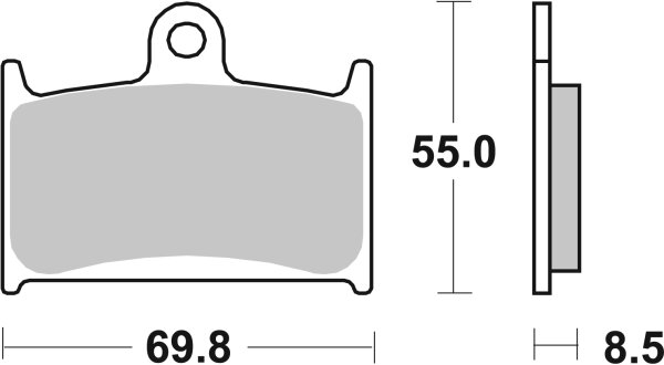 SBS Bremsbelag 624HS (Satz pro Scheibe) Street Sinter