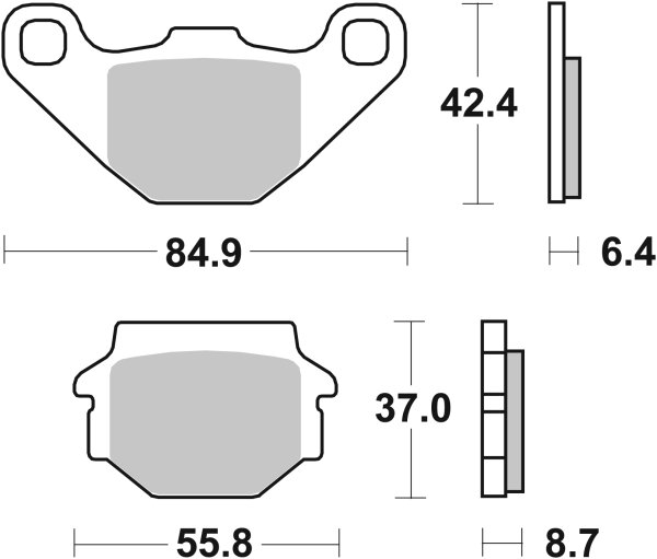 SBS Bremsbelag 541HF (Satz pro Scheibe) Street Ceramic