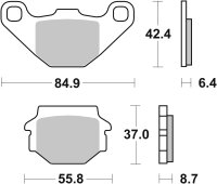 SBS Bremsbelag 541HF (Satz pro Scheibe) Street Ceramic