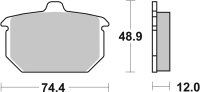 SBS Bremsbelag 549H.HF (Satz pro Scheibe) Street High...