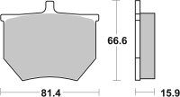 SBS Bremsbelag 569RQ (Satz pro Scheibe) Road Racing...