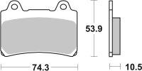 SBS Bremsbelag 590DCC (Satz pro Scheibe) Road Racing Classic Dual Carbon