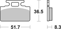 SBS Bremsbelag 618HF (Satz pro Scheibe) Street Ceramic