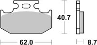 SBS Bremsbelag 632LF (Satz pro Scheibe) Street Ceramic