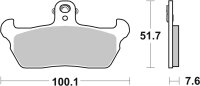 SBS Bremsbelag 641LF (Satz pro Scheibe) Street Ceramic