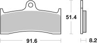 SBS Bremsbelag 676H.CT (Satz pro Scheibe) Street High...