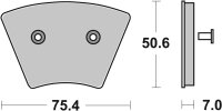 SBS Bremsbelag 679H.HF (Satz pro Scheibe) Street High...