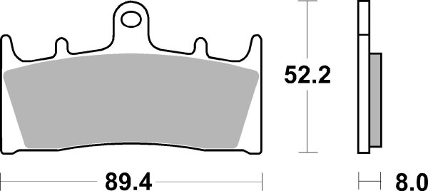 SBS Bremsbelag 686H.HF (Satz pro Scheibe) Street High Power Ceramic