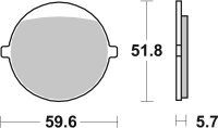 SBS Bremsbelag 699HF (Satz pro Scheibe) Street Ceramic