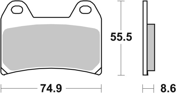 SBS Bremsbelag 706RST (Satz pro Scheibe) Road Racing Sinter