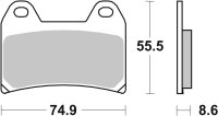 SBS Bremsbelag 706RST (Satz pro Scheibe) Road Racing Sinter