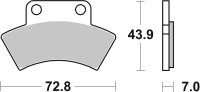 SBS Bremsbelag 717ATS (Satz pro Scheibe) Quad Sinter