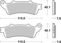 SBS Bremsbelag 721HF (Satz pro Scheibe) Street Ceramic