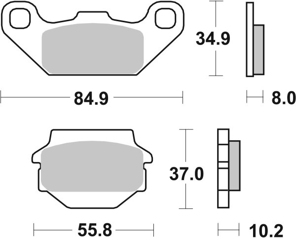 SBS Bremsbelag 591RSI (Satz pro Scheibe) Offroad Racing Sinter