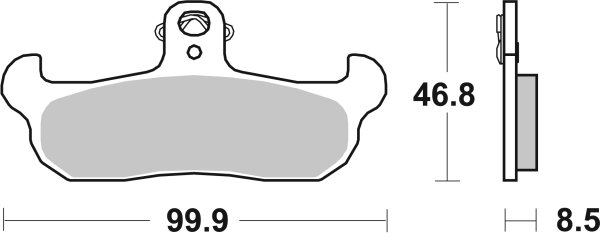 SBS Bremsbelag 608HF (Satz pro Scheibe) Street Ceramic