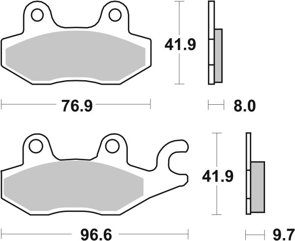 SBS Bremsbelag 633RSI (Satz pro Scheibe) Offroad Racing Sinter