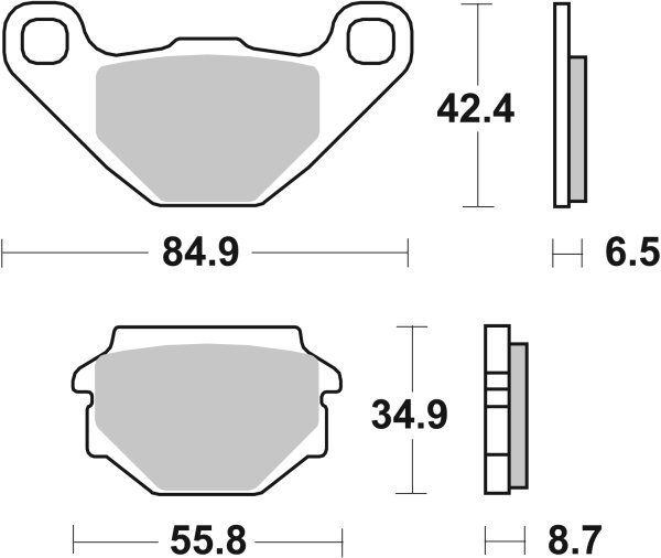 SBS Bremsbelag 651HF (Satz pro Scheibe) Street Ceramic