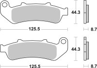 SBS Bremsbelag 685LS (Satz pro Scheibe) Street Sinter