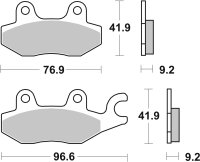 SBS Bremsbelag 688DC (Satz pro Scheibe) Road Racing Dual...