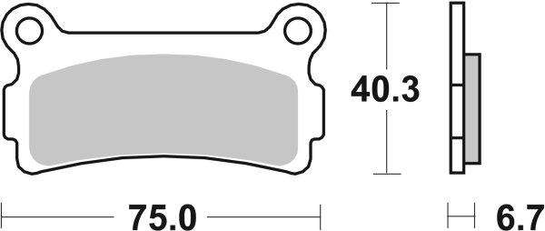 SBS Bremsbelag 636HF (Satz pro Scheibe) Street Ceramic