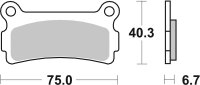 SBS Bremsbelag 636HF (Satz pro Scheibe) Street Ceramic