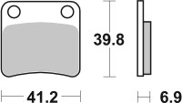 SBS Bremsbelag 643HF (Satz pro Scheibe) Street Ceramic