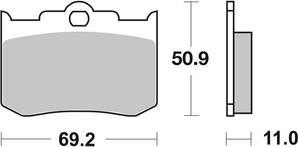 SBS Bremsbelag 662H.HF (Satz pro Scheibe) Street High Power Ceramic