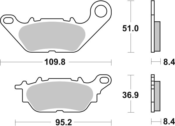 SBS Scooterbelag 227HF (Satz pro Scheibe) Street Ceramic