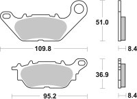 SBS Scooterbelag 227HF (Satz pro Scheibe) Street Ceramic