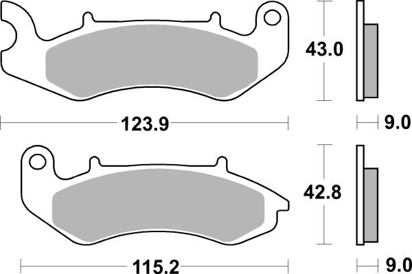 SBS Scooterbelag 232HF (Satz pro Scheibe) Street Ceramic