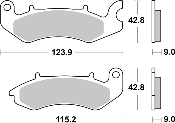 SBS Scooterbelag 234CT (Satz pro Scheibe) Carbon Tech