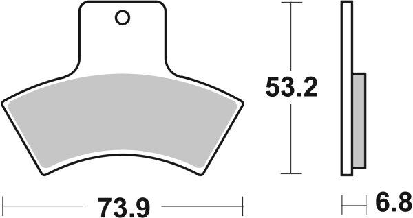 SBS Bremsbelag 755ATS (Satz pro Scheibe) Quad Sinter