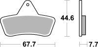 SBS Bremsbelag 758ATS (Satz pro Scheibe) Quad Sinter