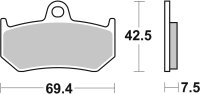 SBS Bremsbelag 763HF (Satz pro Scheibe) Street Ceramic