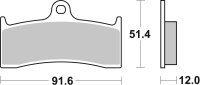 SBS Bremsbelag 779DC (Satz pro Scheibe) Road Racing Dual...