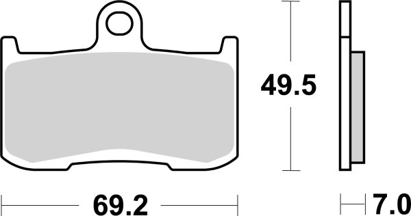 SBS Bremsbelag 782DC (Satz pro Scheibe) Road Racing Dual Carbon