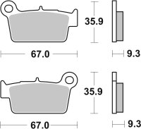 SBS Bremsbelag 790RSI (Satz pro Scheibe) Offroad Racing...