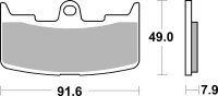 SBS Bremsbelag 795HF (Satz pro Scheibe) Street Ceramic