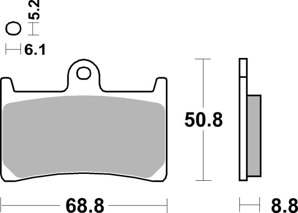 SBS Bremsbelag 639HF (Satz pro Scheibe) Street Ceramic