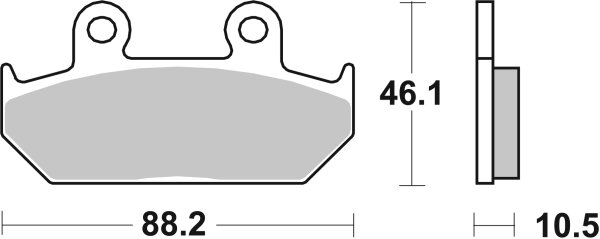 SBS Bremsbelag 647HF (Satz pro Scheibe) Street Ceramic