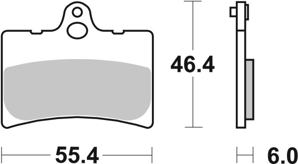 SBS Bremsbelag 672HF (Satz pro Scheibe) Street Ceramic