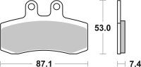 SBS Bremsbelag 681HF (Satz pro Scheibe) Street Ceramic