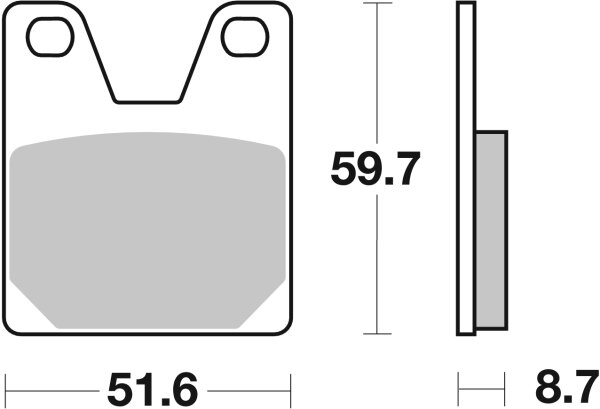 SBS Bremsbelag 733HF (Satz pro Scheibe) Street Ceramic